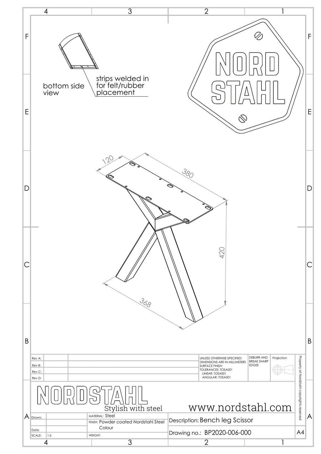 Nordstahl Scissor benchleg