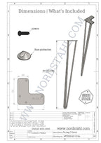 Hairpin tafelpoten | Wit