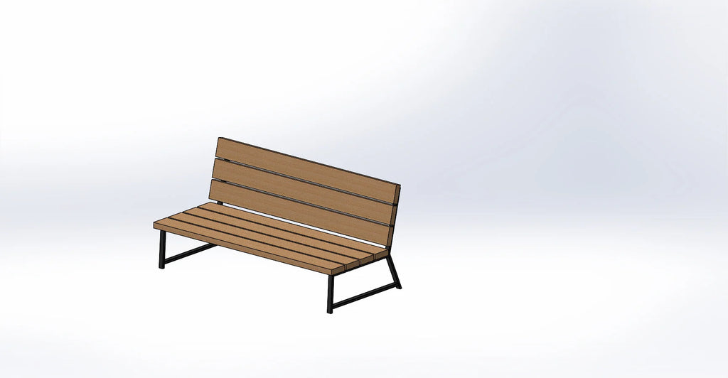 Lounge hoekbank frame zwart