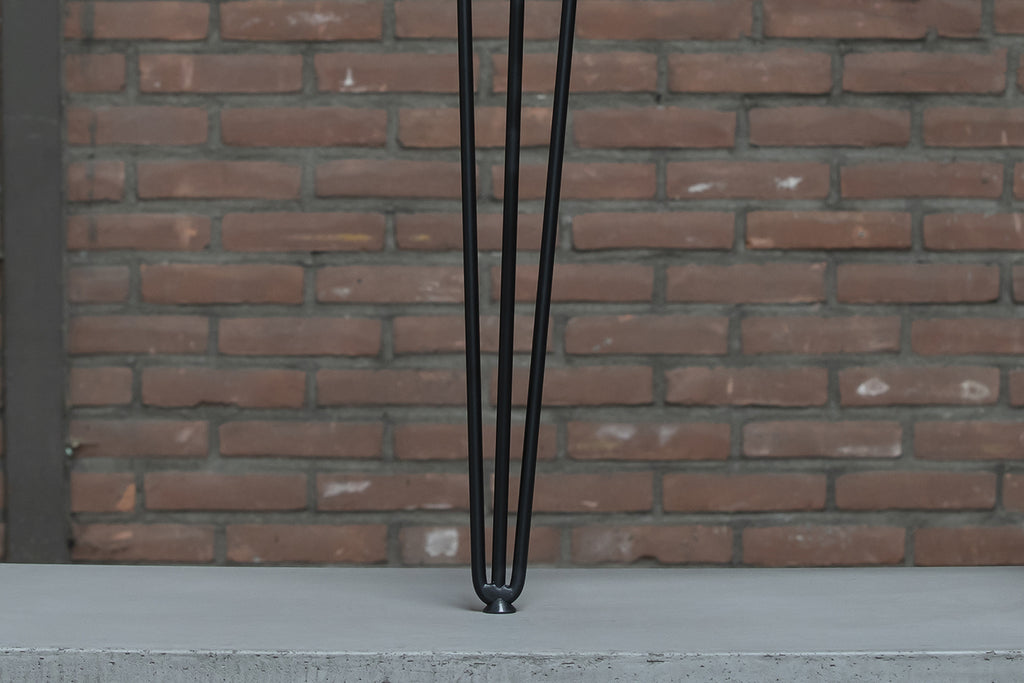 Nordstahl Hairpin bankpoten zwart met bevestigingsmateriaal