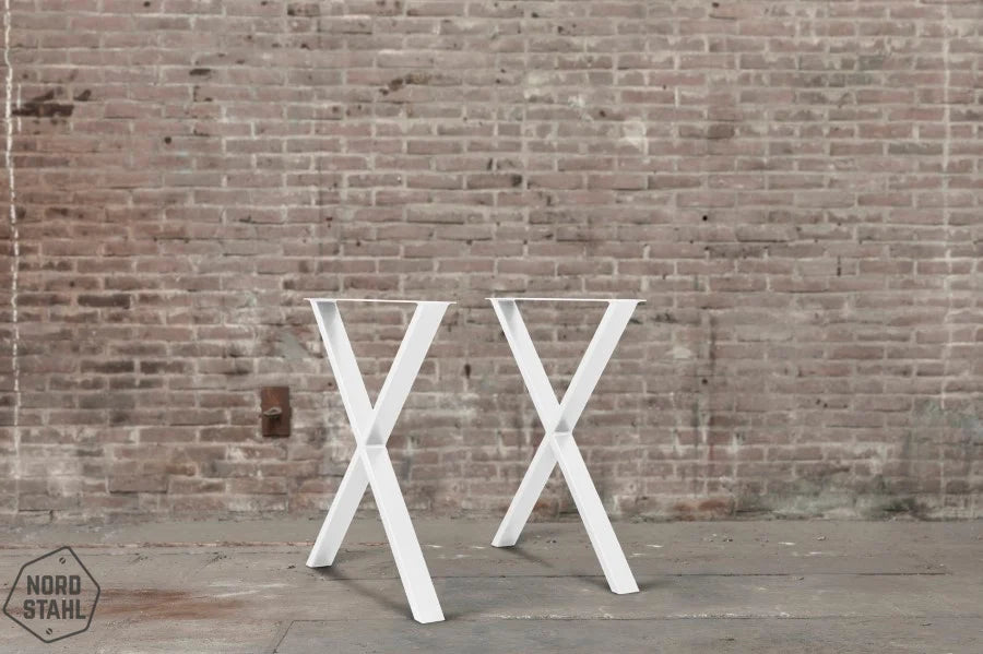 Witte Nordstahl X leg tafelpoten