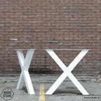 Nordstahl X leg tafelpoten pure white